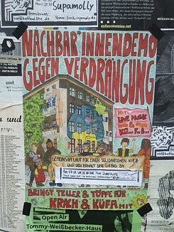 Plakat von Einwohnern von Liebig34