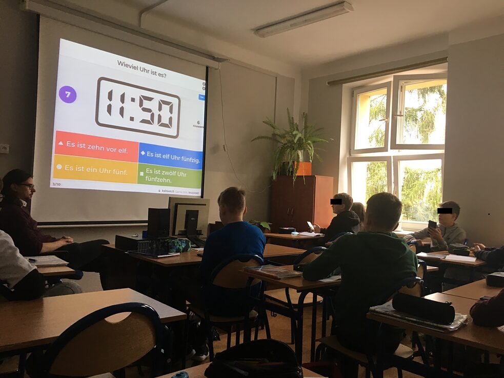 Timo Hartmann im Unterricht