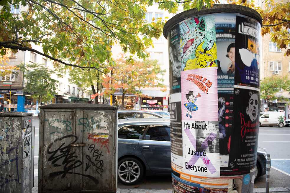 Plakatgewinner in der Stadt