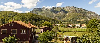 Rioseco, der größte Ort der Gemeinde Sobrescobio in Asturien