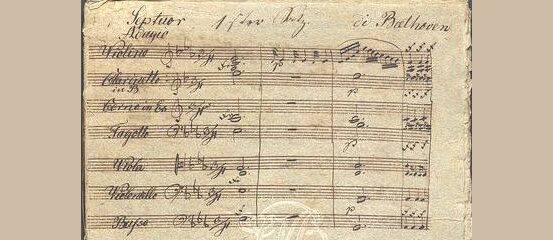 Ludwig van Beethoven, Septett (Es-Dur) op. 20, Partitur, Abschrift, Seite 1