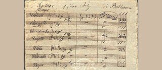 Ludwig van Beethoven, Septett (Es-Dur) op. 20, Partitur, Abschrift, Seite 1 © © Beethoven-Haus Bonn  Ludwig van Beethoven, Septett (Es-Dur) op. 20, Partitur, Abschrift, Seite 1