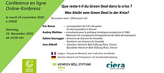 Que reste-t-il du Green Deal dans la crise ? - Flyer