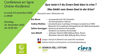 Que reste-t-il du Green Deal dans la crise ? - Flyer