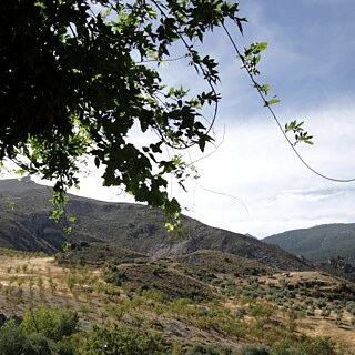 Blick über das Monachil-Tal vom Haus des Schriftstellers Rafael Navarro.