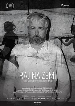 Plakat zum Dokumentarfilm „Raj na zemi“ („Paradies auf Erden“)