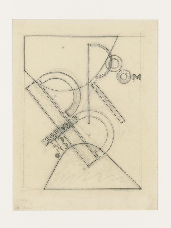 A cover of <i>Broom</i> magazine. Blueprint on transparent paper. State Tretyakov Gallery, Moscow, Russia