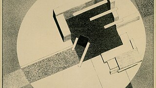 Proun Е1 <i>A City</i>. 1919-1921. A lithograph. Van Abbemuseum, Eindhoven, Netherlands