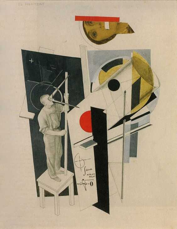 <i>Tatlin bei der Arbeit</i>. Fotomontage. Staatliche Tretjakow-Galerie, Moskau, Russland