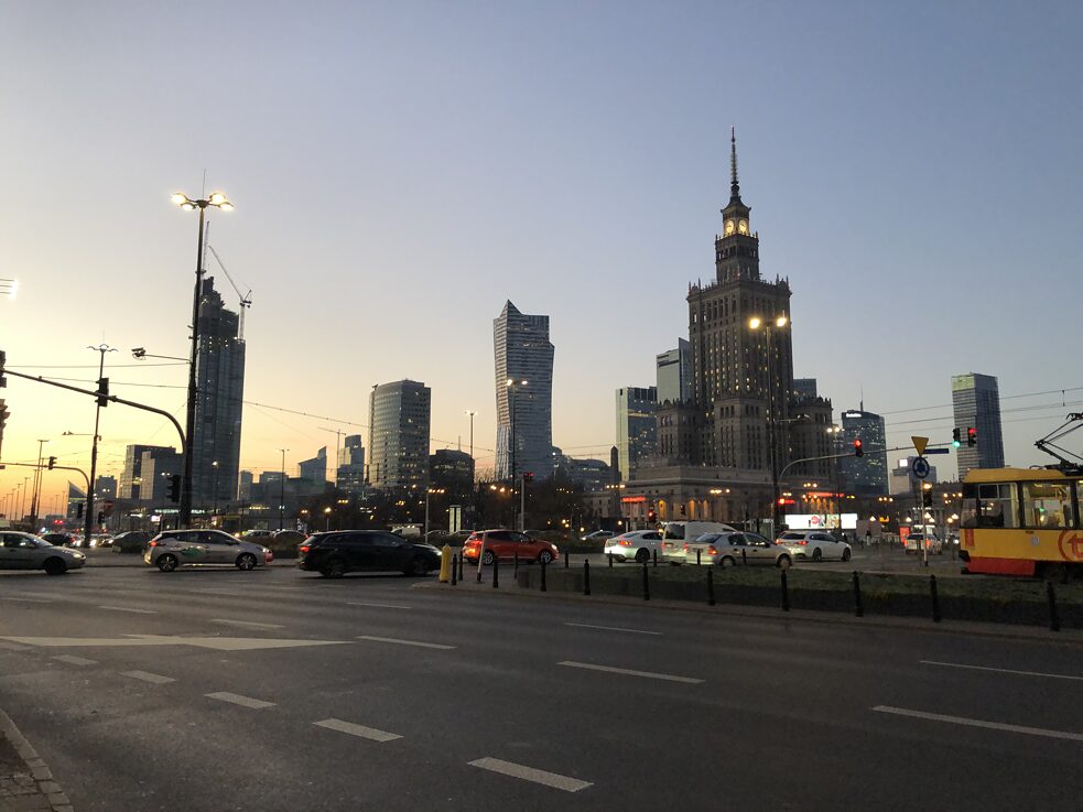 Kulturpalast und Hochhäuser