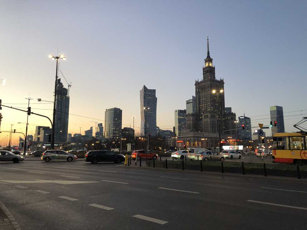 Kulturpalast und Hochhäuser