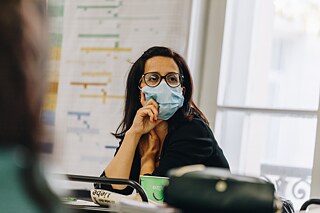 Teilnehmerin am Workshop