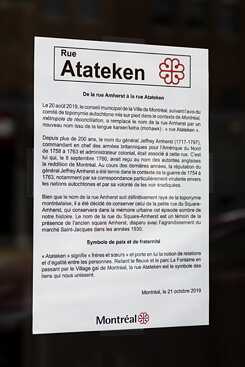 Affiche à la rue Atateken