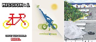 Trois affiches à propos du cyclisme.