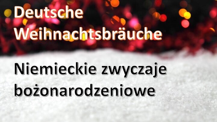 Deutsche Weihnachtsbräuche