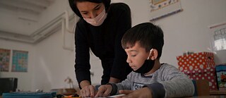 Practising the Serbian alphabet at the Vuk Karadžić Primary School in Bor 
