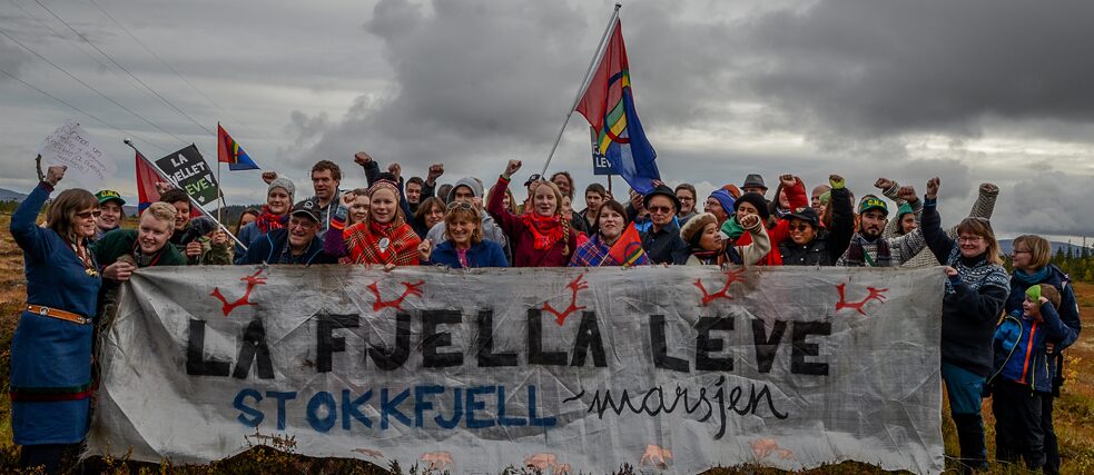 Demonstration gegen Windkraft