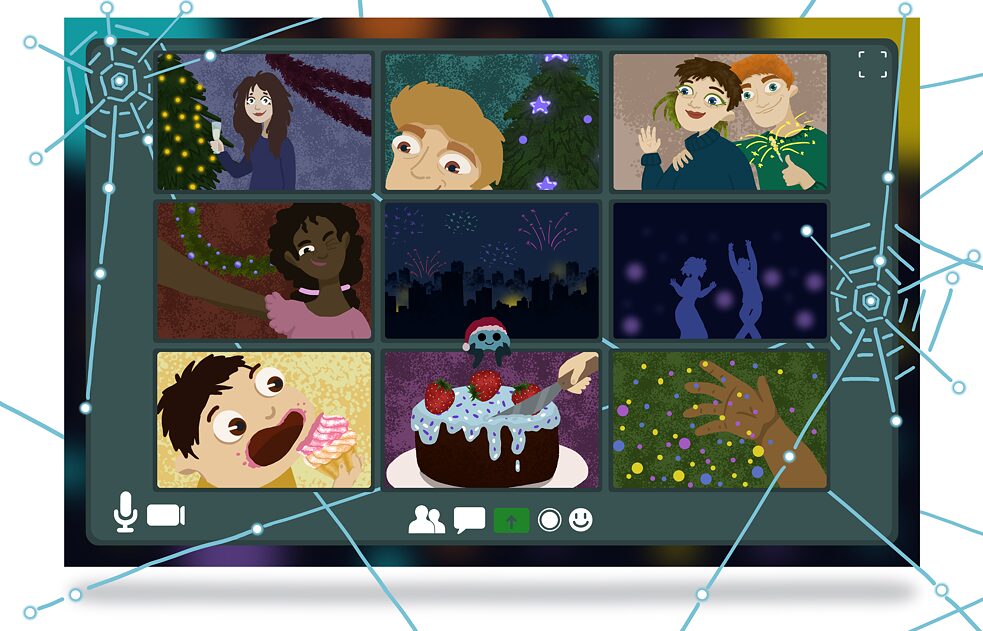 Weihnachten. Internet. Alexandra Wodolaschtschenko