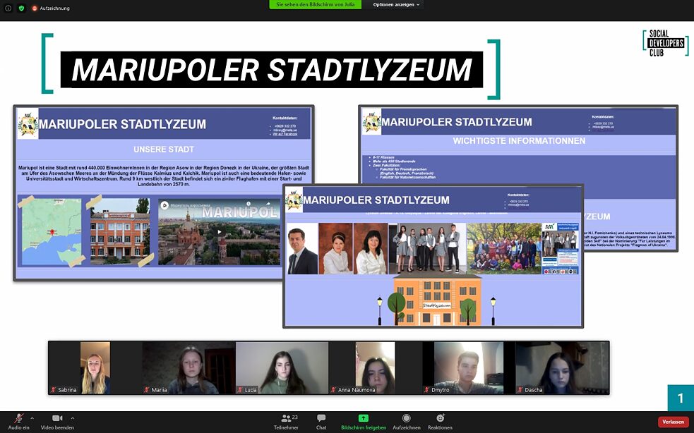 Digitale Werkstatt: Schule in Mariupol