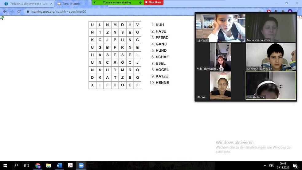 Impressionen aus dem Unterricht