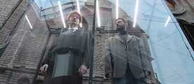 Test-shooting for outdoor performance at Royal District Theatre 