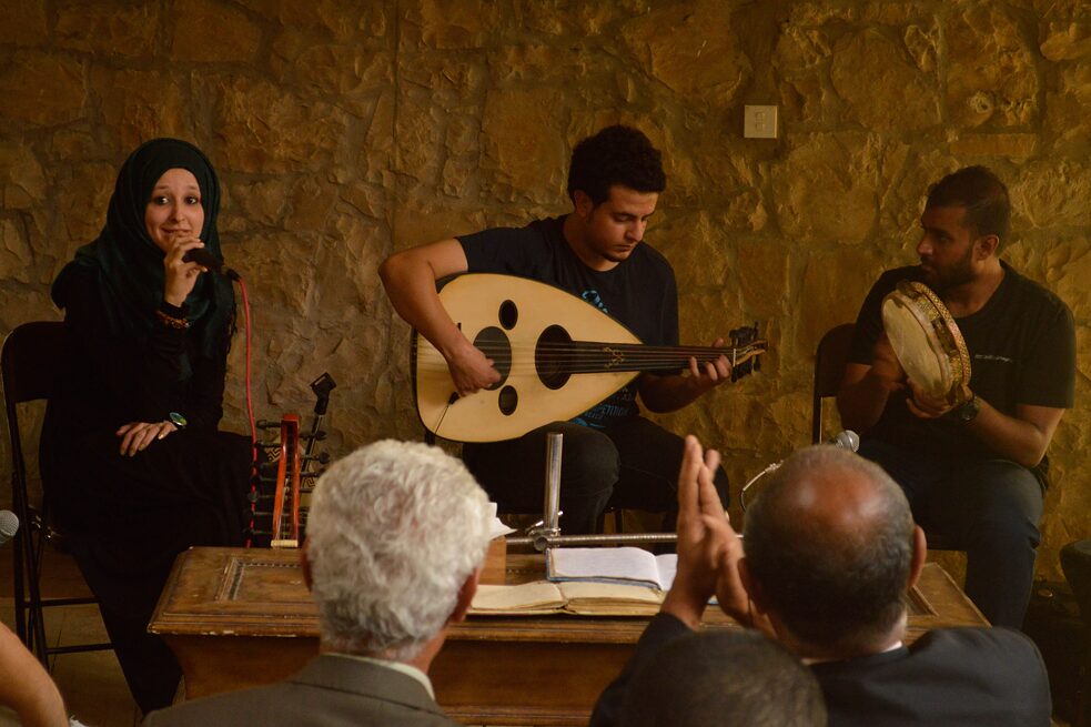 Basement Cultural Foundation, Music concert, Musicians Noura Mohammed and Mohamed Al-Hijrey, January 2015