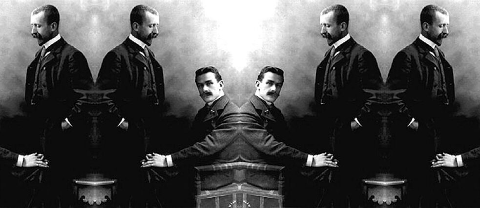 Heinrich und Thomas Mann im Atelier Elvira. Um 1902.
