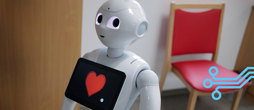 What if he makes a mistake? The humanoid robot “Pepper” works in a nursing home in Erlenbach.