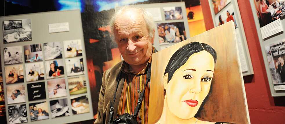 Günter Zint in seinem St. Pauli Museum