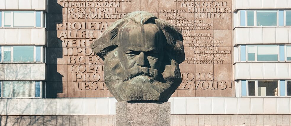 Marxova hlava v Saské Kamenici