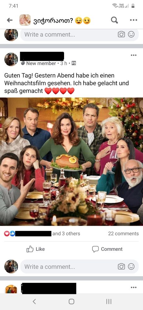 Beispiel Facebook-Post