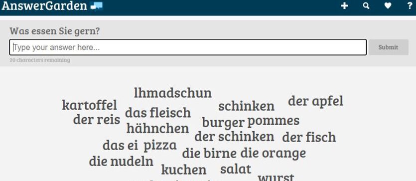 Wortschatzarbeit Essen & Trinken         