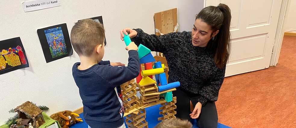 María Prieto García arbeitet im Schwäbisch Haller Kinderhaus Badtorweg. 