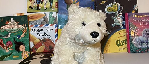 Eizi Eiz der Bücherwurmeisbär