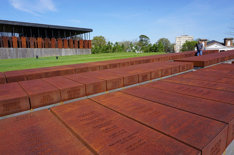 Le National Memorial for Peace and Justice à Montgomery, Alabama