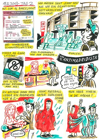 Calle Clau zu Besuch im Camp Nou beim FC Barcelona