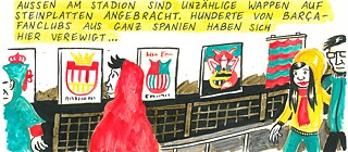 Der FC Barcelona, kurz Barça, hat europaweit deutlich mehr Anhänger als Erzfeind Real Madrid und ist mit Abstand der Klub mit den meisten Fans. Insgesamt 57,8 Millionen. Sie werden Culers (katalanisch cul = Arsch), genannt. Der Spitzname stammt aus der Zeit, als Barça seine Heimspiele im Camp del Carrer Indústria austrug. Dort saß man in der letzten Reihe auf einer Mauer: Passanten sahen das Bild aneinandergereihter Hinterteile.