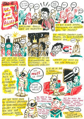 Calle Claus auf dem Weg hoch zum Tibidabo