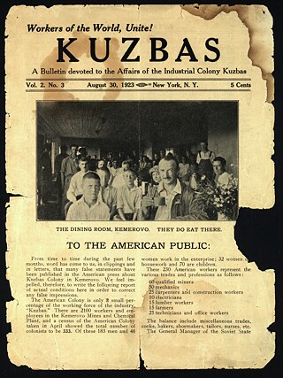 Zeitschrift Kuzbass, Band 2, Nr. 3, Seite 1. New York // 1923