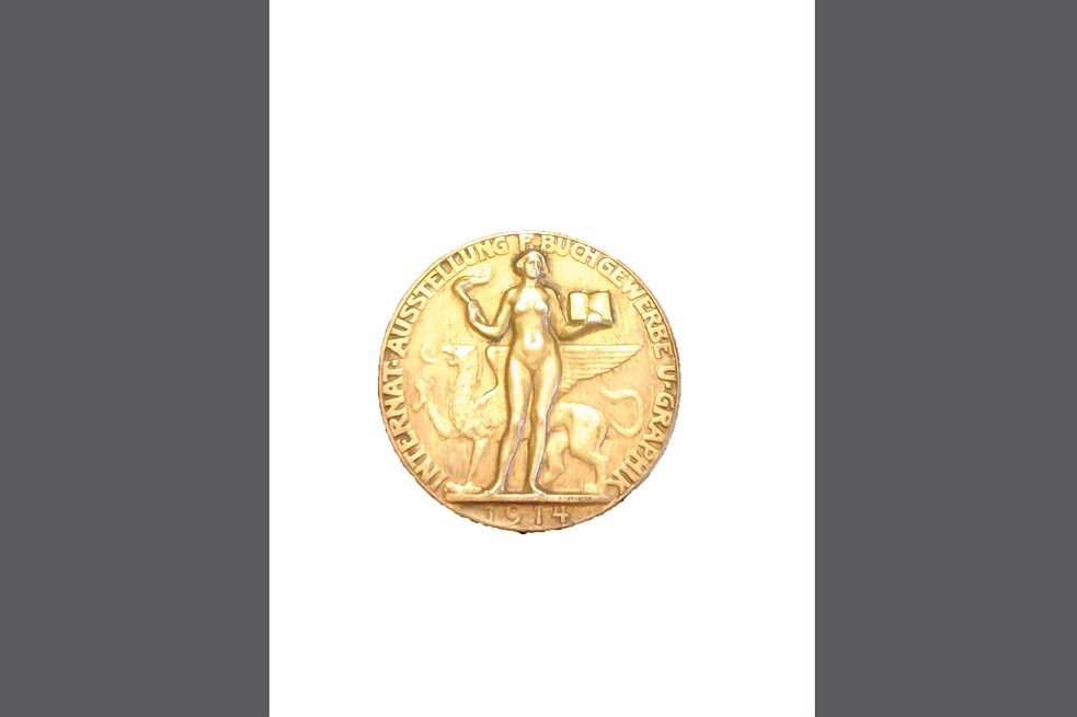 Goldene Medaille der Stadt Leipzig, 1914