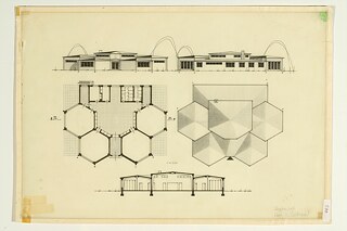 Pavillon-Schule mit Sechseckraum, 1946