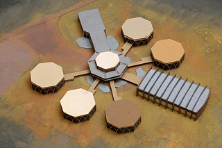 Pavillonschule Entwurf Modell, 1960er Jahre