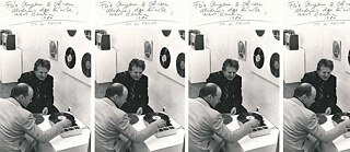 1980年米朗･尼夏克（右）和激浪派出版商、藝術品收藏家沃夫岡･費里希