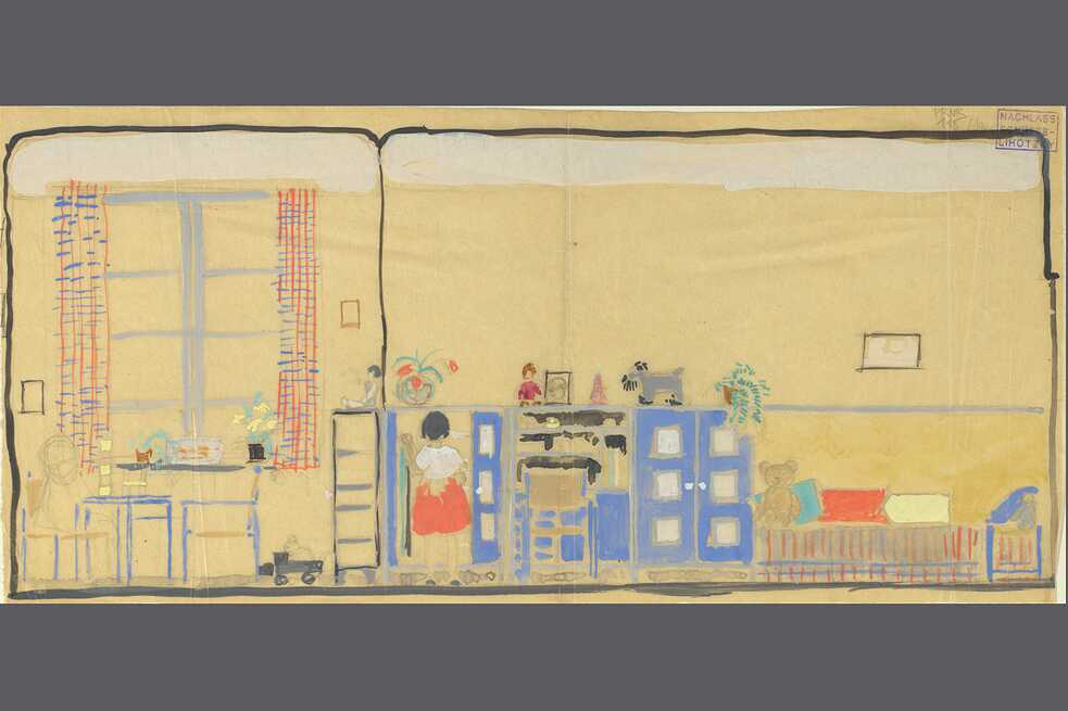 Kinderzimmer, 1934–1936 - Wandabwicklung