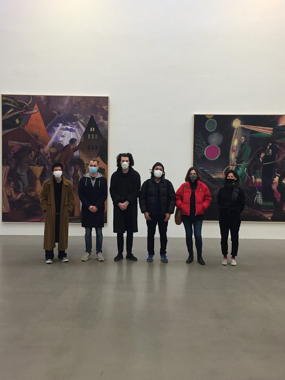 Myself and fellow residents viewing the newly opened Neo Rauch exhibition at Eigen+Art Gallery in the Spinnerei