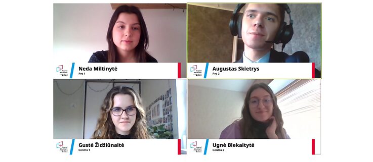 Teilnehmer*innen des Wettbewerbs „Jugend debattiert in Mittel-, Ost- und Südosteuropa“