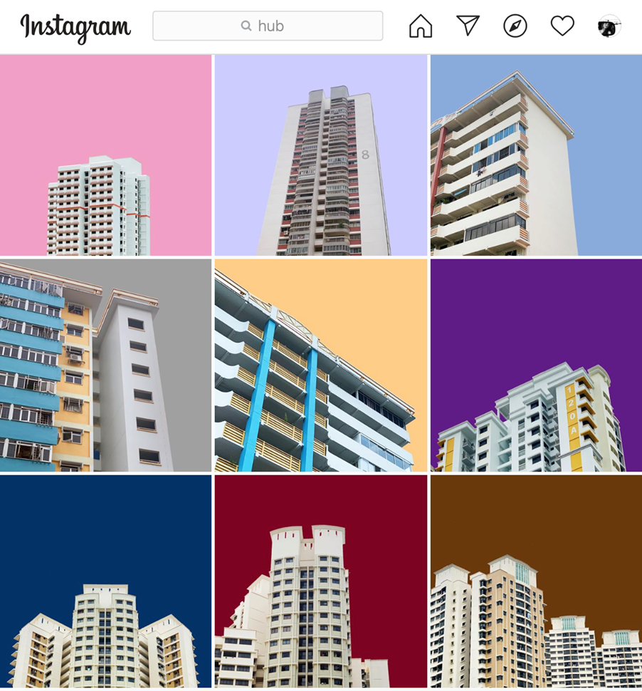Figure 3. social housing in Singapore Instagram account.