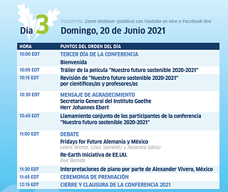 Programa conferencia 20 de junio  © © Goethe-Institut Programa conferencia Nuestro futuro sostenible