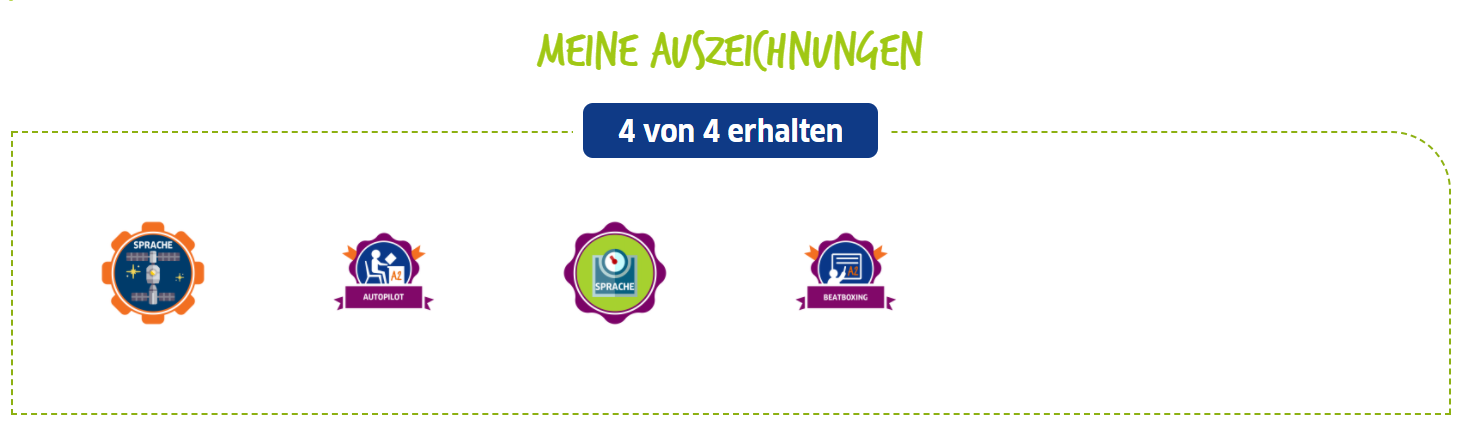 Seite Meine Auszeichnungen