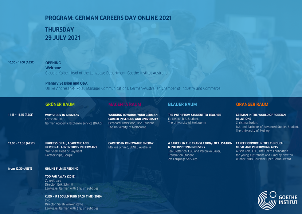 German Careers Day 2021 Program